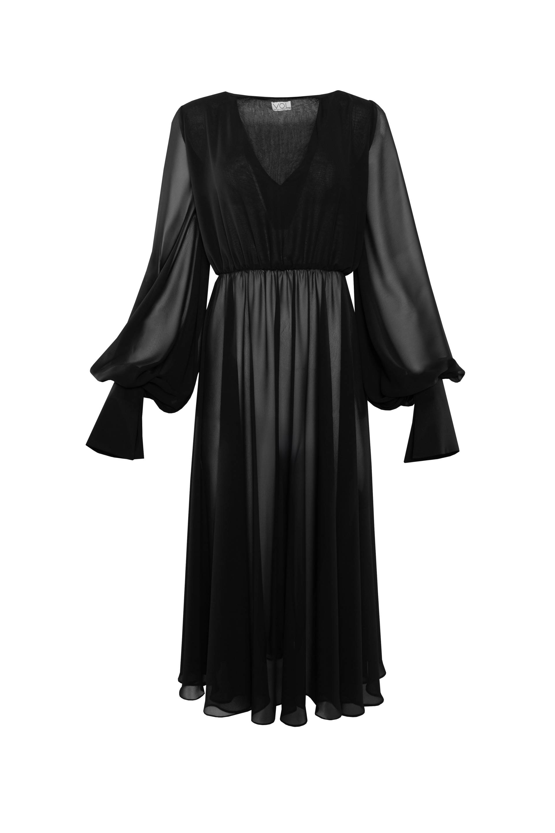 Sheer Midi Dress - Black - XXS - Vestiaire d'un Oiseau Libre - Midi dresses Sheer Midi Dress - Black - XXS - Vestiaire d'un Oiseau Libre - Midi dresses von Vestiaire d'un Oiseau Libre