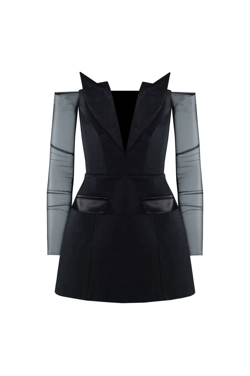 Vestiaire d'un Oiseau Libre | TUXEDO DRESS | Women's Black Mini dresses von Vestiaire d'un Oiseau Libre