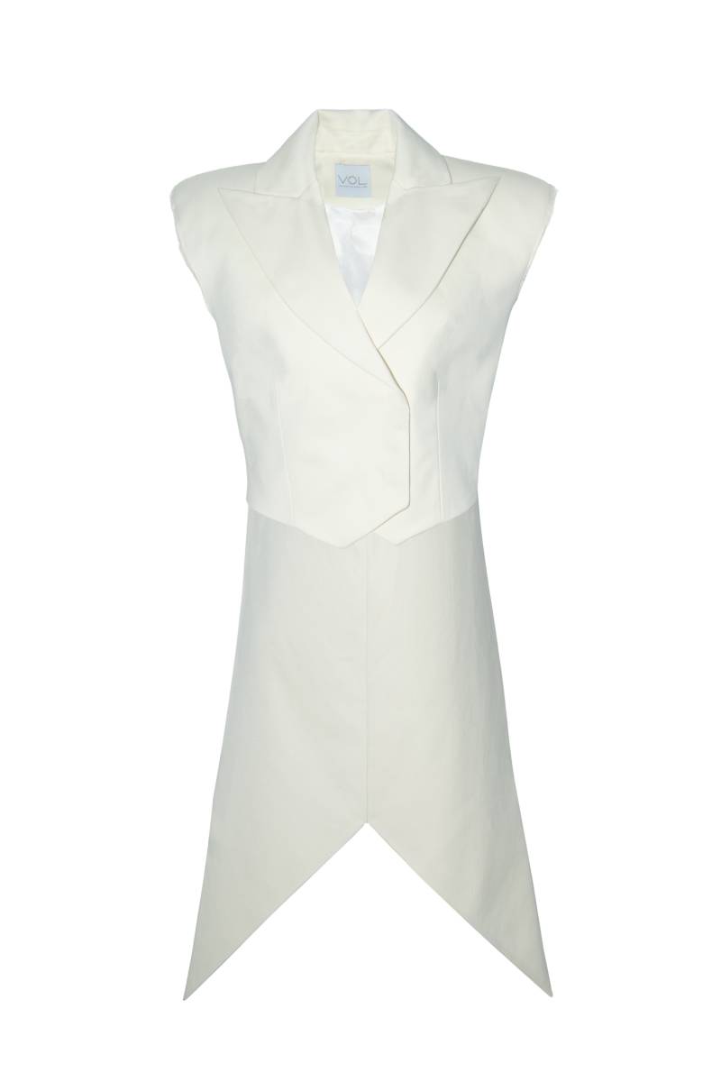 Vestiaire d'un Oiseau Libre | WHITE STRUCTURED TAILCOAT | Women's White Coats von Vestiaire d'un Oiseau Libre