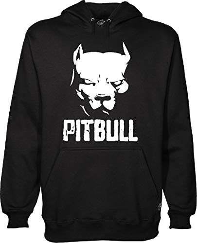 generico Sweatshirt Hood Pitbull, Kapuzenpulli Fight, Dog, Boxing Kick Boxing von S bis XXXL(L, Schwarz) von Vestipassioni