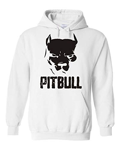 generico Sweatshirt Hood Pitbull, Kapuzenpulli Fight, Dog, Boxing Kick Boxing von S bis XXXL(M, Weiß) von Vestipassioni