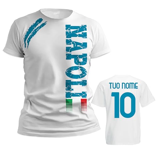 Generico t-Shirt Napoli Tifosi Ultras Fußball Sport Von s bis 3XL und 4 Farben verfügbar … - Weiß, 7-8anni 128cm von Vestipassioni