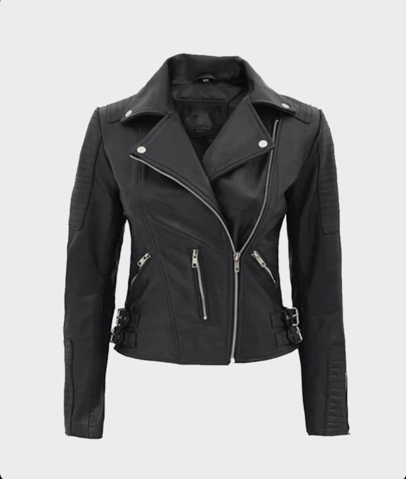 Frauen Schwarz Echtleder Biker Motorradjacke Frauen Schwarz Echtleder Biker Motorradjacke von VestiveDE