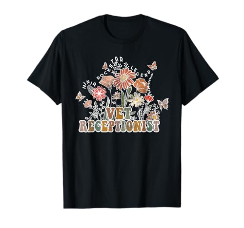 Tierarztempfänger Woche s Wildblumen für Frauen Tierärztliche Re T-Shirt Tierarztempfänger Woche s Wildblumen für Frauen Tierärztliche Re T-Shirt von Vet Receptionist Week s Wildflowers for Women Vet