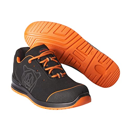 Vet Sécurité Sicherheitsschuhe, niedrig, S1p, Schwarz/Orange – Mascot, Schwarz, 42 EU von Vet Sécurité