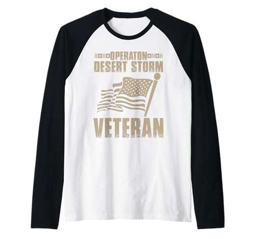 Veteran Shirt Operation Desert Storm Tees Herren Damen USA Raglan von Veteran Gift Tee