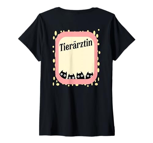 Damen Veterinärmedizinerin Tiermedizinerin Katzen Tierärztin T-Shirt mit V-Ausschnitt Damen Veterinärmedizinerin Tiermedizinerin Katzen Tierärztin T-Shirt mit V-Ausschnitt von Veterinary Technicians VET Veterinary Medicine