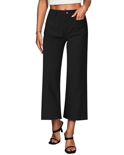 Vetinee Jeans Schwarz Damen Damen Baggy Jeans Echtes Schwarz Größe Small Passend für EU Größe 34 bis EU Größe 36 von Vetinee