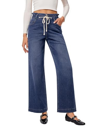 Vetinee Jeans Sommer Damen Jeans Hose Damen Dunkelheit Blau Größe Medium Passt EU Größe 38 bis EU Größe 40 von Vetinee