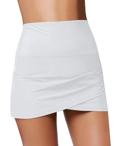 Vetinee Bikini Damen Weiß Bikini Bustier Damen Bikini Unterteil Badeshorts Damen Große Größen Bikini Shorts Damen Bikini XXL Weiß Größe XX-Large Passt EU Größe 50 bis EU Größe 52 von Vetinee