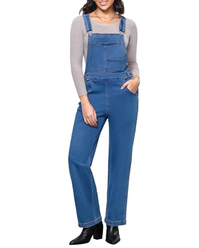 Vetinee Blaue Latzhose Jeans Latzhose Stiller Hafen Größe L passt für EU 42-44 von Vetinee