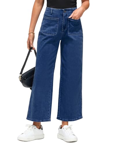 Vetinee Boyfriend Jeans Damen Locker Y2K Baggy Jeans Dunkelheit Blau Größe Small Passend für EU Größe 34 bis EU Größe 36 von Vetinee