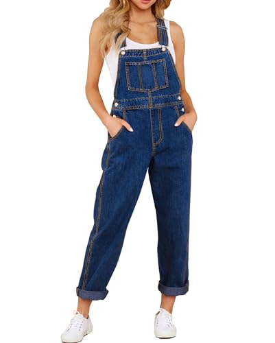 Vetinee Overall Blau Blaue Latzhose Damen Abendrot Blau Größe Medium Passt EU Größe 38 bis EU Größe 40 von Vetinee