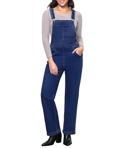 Vetinee Latzhose Jeans Sommer Jumpsuit Damen Sargassomeer Größe XXL passt für EU 50-52 von Vetinee
