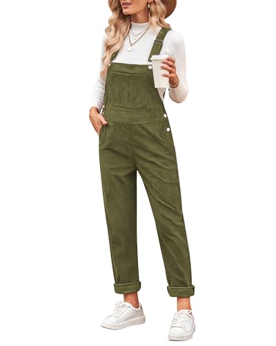 Vetinee Overall Herbst Damen Overall Jumpsuit Sommer Damen Sommer Winter Moos Größe X-Large Passt EU Größe 46 bis EU Größe 48 von Vetinee