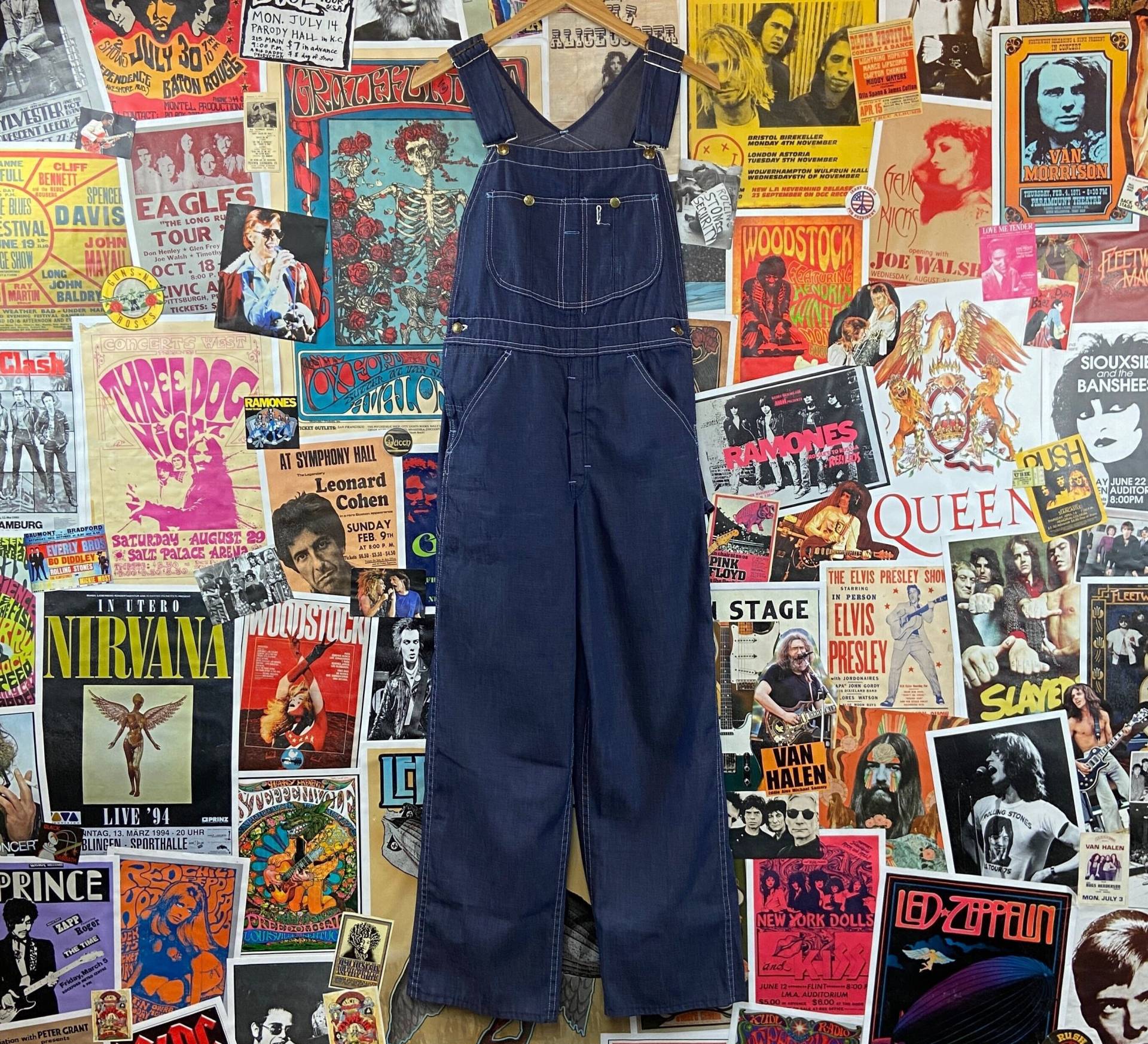 Vintage 70Er-80Er Jahre Dark Wash Sears Denim Latzhose Arbeitskleidung Damen Xs von VettedVintageWares