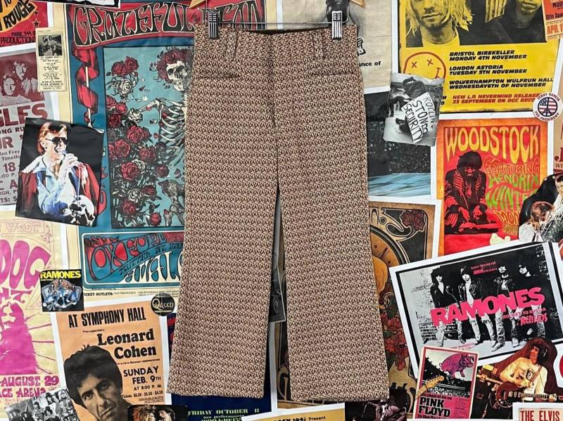 Vintage Kinder 60Er-70Er Jahre Rost Gelb Braun Retro Kmart Polyester Doppelgewebe Schlaghose Freizeithose Größe 6 Alter 5-6 Mod Hippie Junge von VettedVintageWares