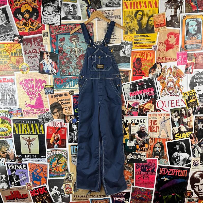 Vintage Kinder 70Er-80Er Jahre Blau Washington Dee Cee Usa Sanforisierter Baumwoll-Denim Overall Latzhose Größe 12 Alter 9-10 Arbeitskleidung von VettedVintageWares