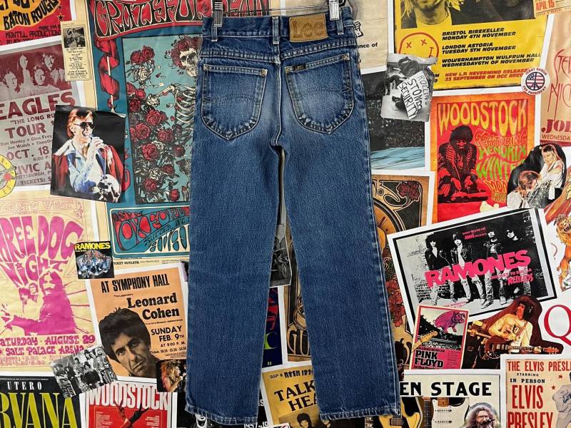 Vintage Kinder 80Er-90Er Jahre Faded Medium Wash Blau Lee Union Made Denim Jeans Größe 8-10 Slim Alter 7-8 Retro Jungen Mädchen Usa Streetwear Hosen von VettedVintageWares