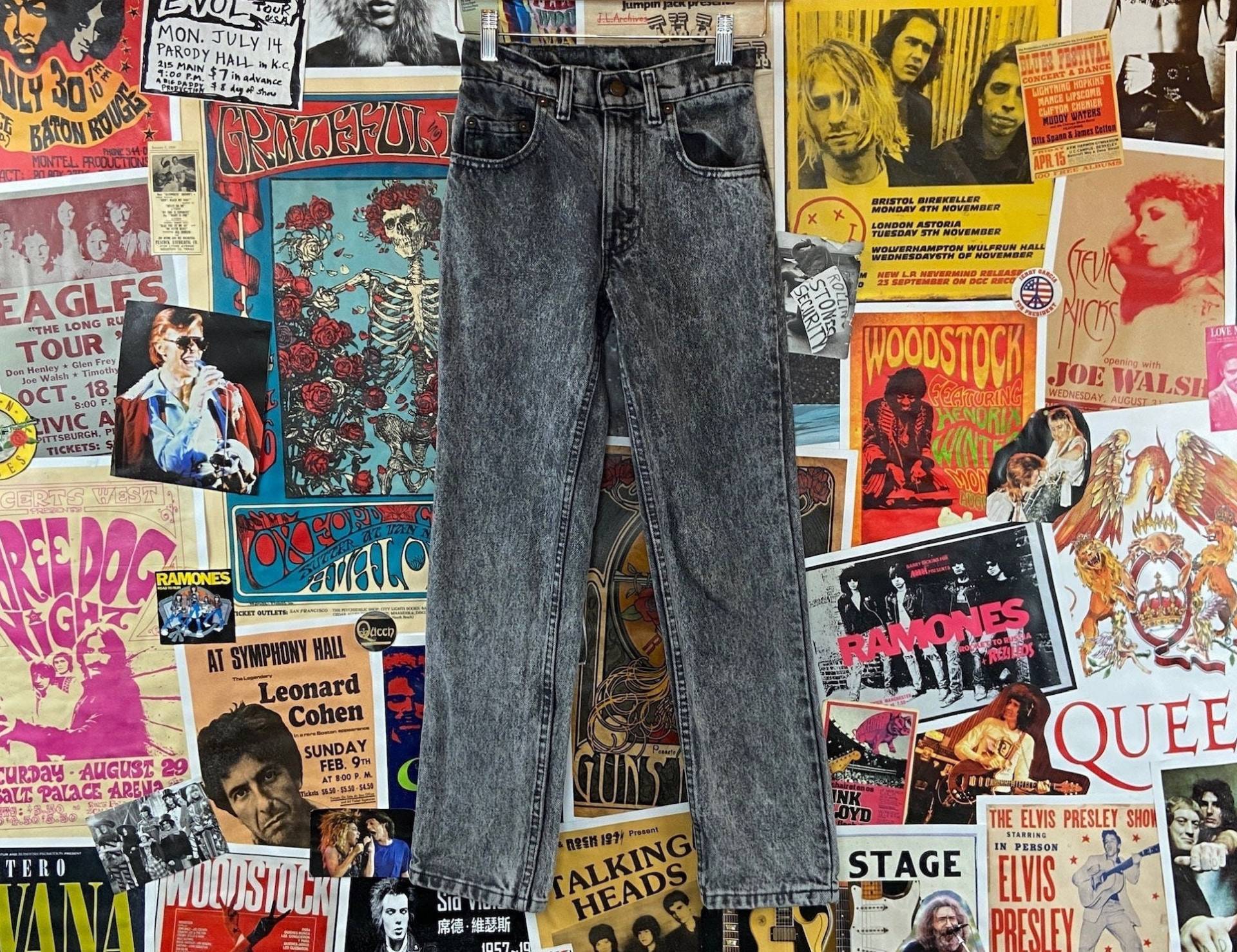 Vintage Kinder 90Er Jahre Schwarze Acid Wash Levi's Straight Leg Denim Jeans Größe 10 Slim, Jungen Mädchen Usa Levis Hose, Kleidung von VettedVintageWares