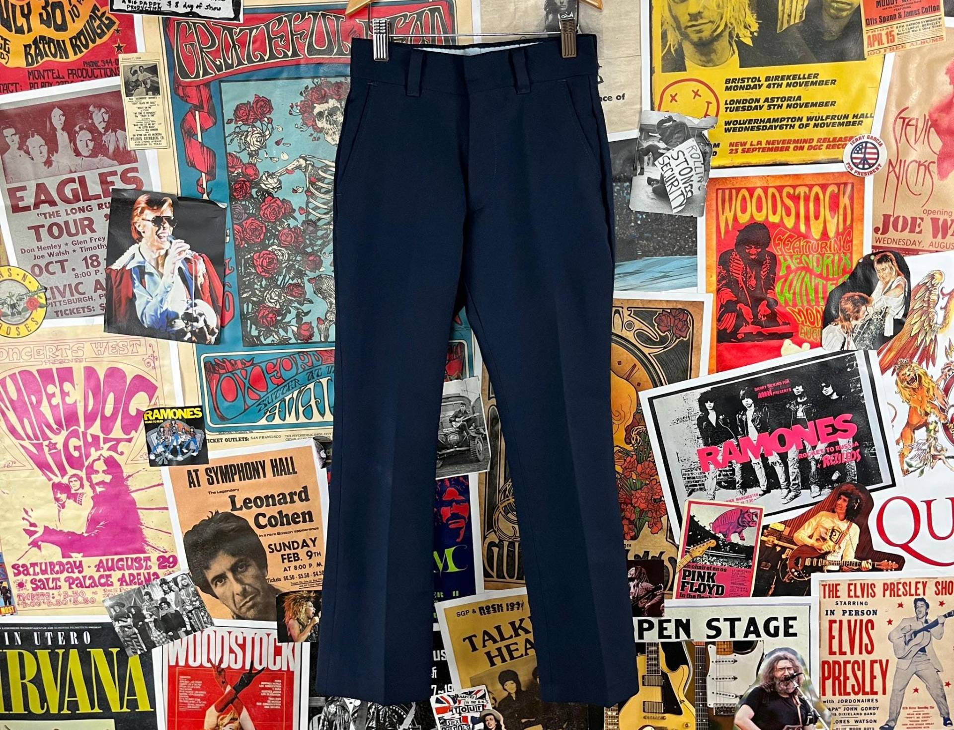 Vintage Kinder Jungen 70Er-80Er Jahre Navy Blau Gerades Bein Hose Anzughose Größe 10 Slim Alter 8-9, Retro Slacks Mod Preppy Kleidung von VettedVintageWares