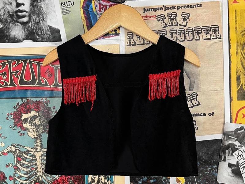 Vintage Kleinkind Kinder 70Er Jahre Filz Handmade Quaste Cowboy Crop Weste Top 2T Rockabilly Rodeo Fringe Kostüm Jungen Mädchen Retro von VettedVintageWares