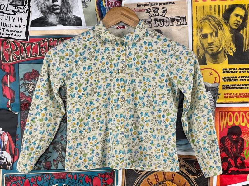 Vintage Mädchen Kinder 60Er-70Er Jahre Pilz Eichhörnchen Garten Neuheit Druck Jeanie Von Blue Bell Bluse Top Größe 6x7 Retro Natur Gardencore von VettedVintageWares