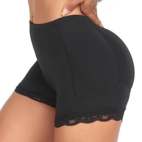 Vevarble Damen Butt Lifter Höschen Po Push Up Unterhose Enhancer Panties Shapewear Padded Miederpants Boyshorts BK/S von Vevarble