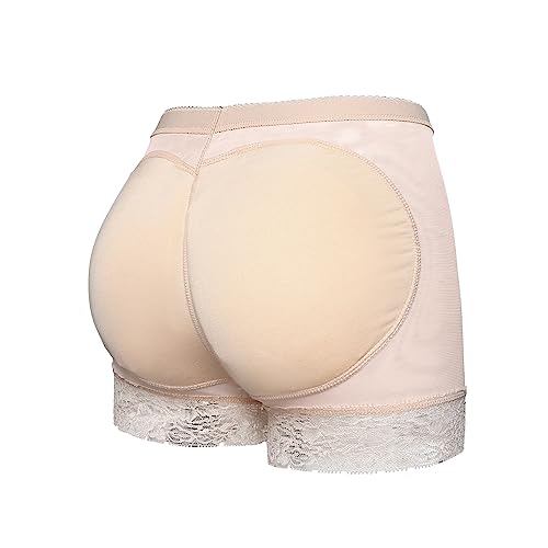 Vevarble Damen Unterhose Padded Push Up Höschen Miederpants Miederhose Butt Lifter Enhancer Shapewear Beige/S von Vevarble
