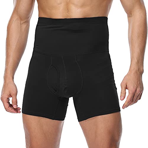 Vevarble Herren Boxershorts Baumwolle Unterhose Hohe Taille Figurformende Bauchweg Männer Boxer Sportunterwäsche Retroshorts (B-XL) von Vevarble