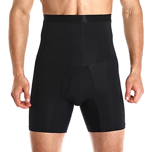 Vevarble Herren Boxershorts Hohe Taille Bauch Kontrolle Figurformende Unterwäsche Unterhose Sports Kompression Retroshorts Slimming Shapewear B/3XL von Vevarble