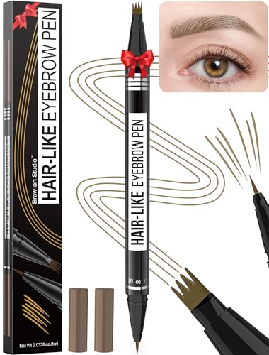 Augenbrauenstift mit Microblading Magische Augenbrauenstift 2 in 1 Doppelspitze Wasserdicht Augenbrauenstift für Frauen mit 4 gabelförmigen Spitzen und präziser Pinselspitze für Striche Augenbrauenstift mit Microblading Magische Augenbrauenstift 2 in 1 Doppelspitze Wasserdicht Augenbrauenstift für Frauen mit 4 gabelförmigen Spitzen und präziser Pinselspitze für Striche von Vevivia Lighting