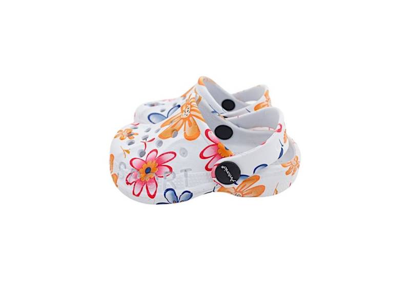VewoTex Baby & Kinder Clogs mit Blumenmuster » günstige Kinderschuhe Clog (1 Paar Clogs, 2-tlg., Kein Set) Kinder Badeschlappen » Badelatschen mit Riemen & Cut-Outs von VewoTex