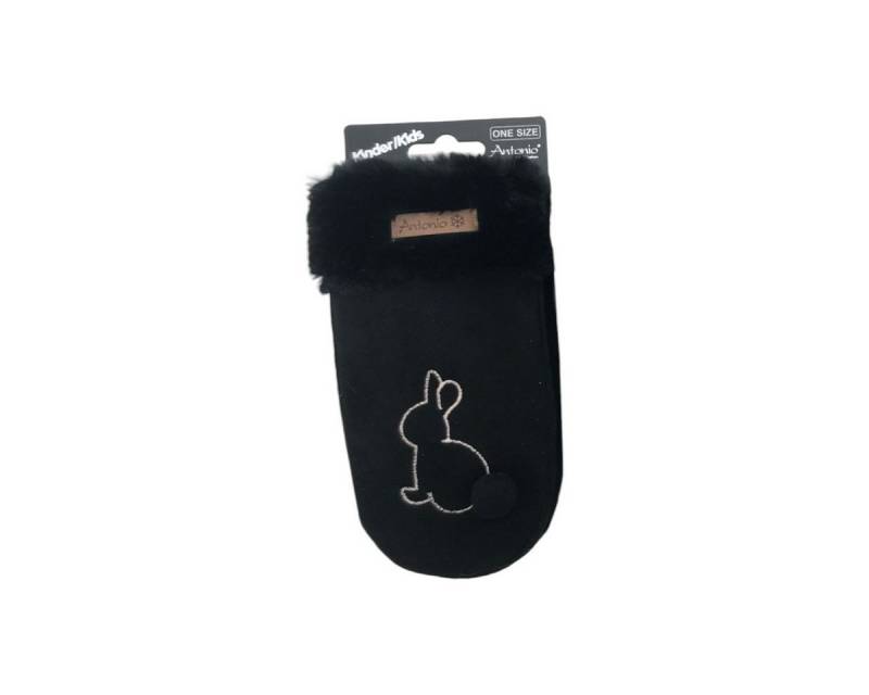 VewoTex Fäustlinge Winter Kinder Suede » Handschuhe Hase mit Teddy (Paar, 2-St., 1 Paar Fäustlinge) » Günstige Kinderhandschuhe weich gefüttert » Kunstfell am Handgelenk von VewoTex