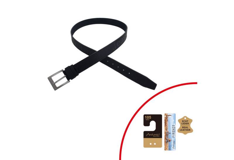 VewoTex Ledergürtel für Männer » Herren Gürtel » Echt Leder Herrengürtel (Einzelner Gürtel, 1-St., Kein Set) » schwarz matt 4 cm von VewoTex