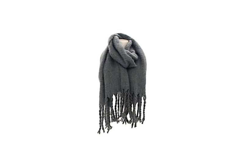 VewoTex Schal Winter Damen Schal » Winterschal Dread Style einfarbig, (Kein Set, 1-St. Einzelner Schal), » Fransenschal 180 x 50 cm » warmer Damenschal » Hohes Volumen von VewoTex
