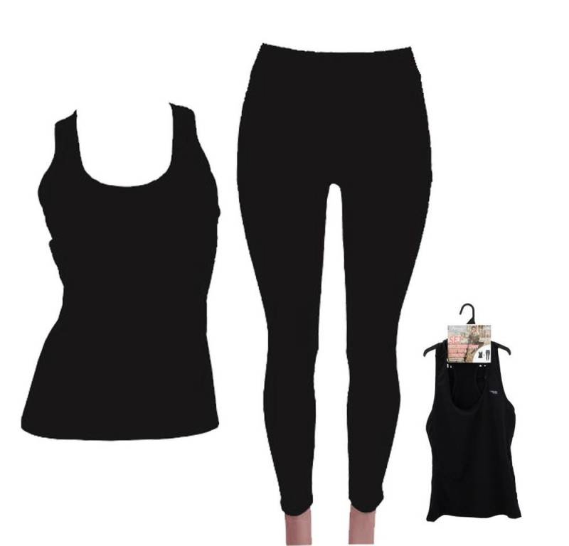 VewoTex Sportanzug Damen Sport Set » Leggings & Tank Top » Sport Hose & Top (Set, 2-tlg., Top & Leggings), » Sportwäsche mit formendem Effekt » Yogahose mit Netzstoff von VewoTex