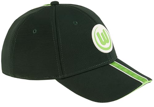 VfL Wolfsburg Kinder Cap - Rubber Logo - dunkelgrün Basecap | Schildmütze | Kappe - Plus Lesezeichen Wir lieben Fussball von VfL Wolfsburg
