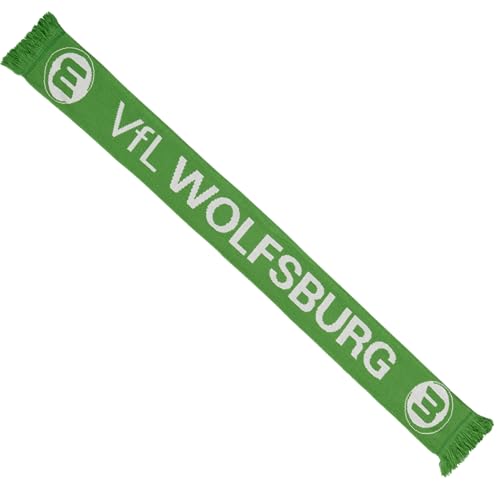 VfL Wolfsburg Schal - Logo - grün-weiß Fanschal Scarf - Plus Lesezeichen Wir lieben Fußball von VfL Wolfsburg