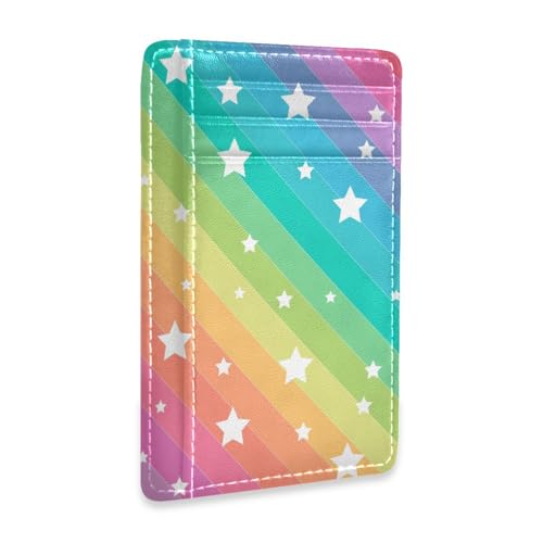 Vftphvr Schlanke, minimalistische Brieftasche, Fronttasche, RFID-blockierendes Leder-Kreditkartenetui, Multi 10, 4.3 x 3.1 x 0.3 inches von Vftphvr