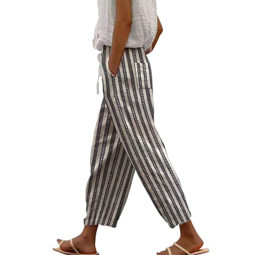 Hose Elegant Damenhose Schwarz Elegant Kleidung Frauen Sommerhose Viskose Damen Plisseehose Damen Damen Hose Sommer Jogging Hose Damen Lang Knielange Hosen Damen Sommer von VgguDoe