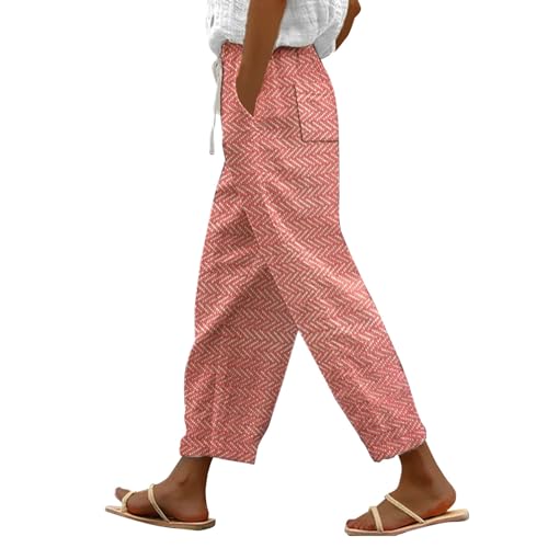 VgguDoe Bunte Sommerhosen Damen Damen Arbeitshose Stretch Kurze Hose Damen Curvy Haremshose Leinen Damen Kurze Hose Leinen Damen Stretchhose Damen Legere Hose Damen Sommerhosen Damen von VgguDoe