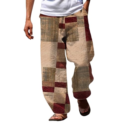 VgguDoe Herren Business Hose Leinenhose Herren Schwarz Weit Männer Leinenhose Lange Hosen Fuer Herren Duenne Kleidung Herren Kleidung Maenner Leinenhose Herren 52 Maenner Sommer Hose von VgguDoe