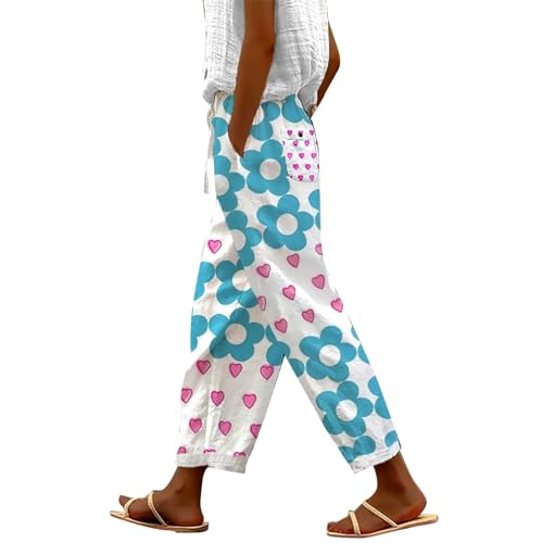 VgguDoe Luftige Hosen Damen Sommer Lang Leinenhose Damen Sommer Hosen Damen Jogg Jeans More and More Damen 7/8 Hose Damen Sommer Schwarz Hose Sommer Damen Leicht Lang Business Jogger Damen von VgguDoe