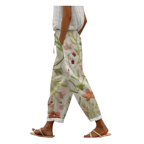 VgguDoe Musselin Hose 92 Weisses Hose Damen Jogginghose Damen Hose Damen Herbst Weisse Leinenhose Damen Hosen Damen Gummibund Schwarze Leinenhose Yogahose Damen von VgguDoe