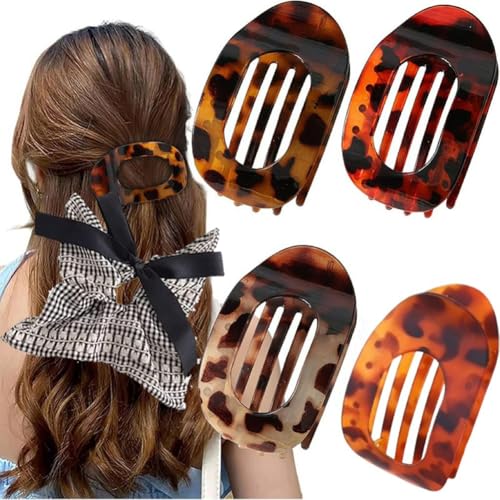 Benglatt Haarspange, Entenschnabel Flache Haarklammern füR Frauen, Rutschfeste, Schlichte, Elegante Seitliche Haarspangen, Sicherer Halt An Den InnenzäHnen füR Dickes/DüNnes Haar (4 pcs C) von Vgpbphj