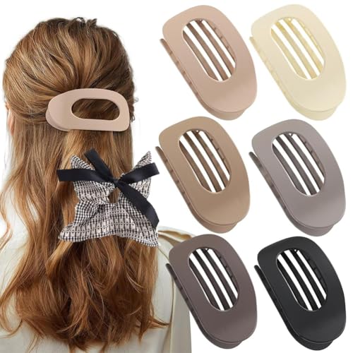 Benglatt Haarspange, Entenschnabel Flache Haarklammern füR Frauen, Rutschfeste, Schlichte, Elegante Seitliche Haarspangen, Sicherer Halt An Den InnenzäHnen füR Dickes/DüNnes Haar (6 pcs E) von Vgpbphj