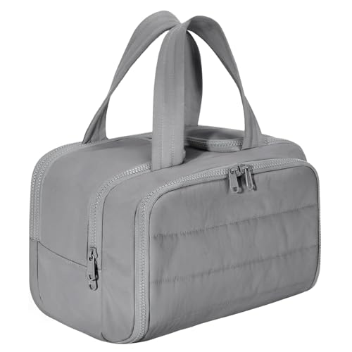 Feltz Kulturtasche Travel Free Konvie Kulturbeutel, 4 in 1 Puffy Multifunktion Kulturbeutel mit Griff für Frauen, Freizeit Reisen, Nass-Trocken-Trennung & Leicht Wasserdicht, grau, Modern von Vgpbphj