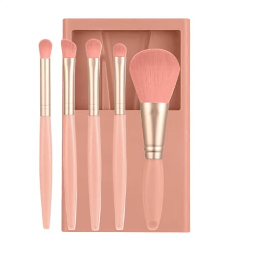 Kleine Make -up -Bürstenset, Make -up -Bürstensets für Frauen | Kompakt Make -up -Bürstensatz mit Gehäuse und Spiegel | Komplette Funktion Portable Cosmetic Tool für Fundamentpulver Concealer Ly Shado von Vgvgaj