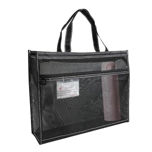Taschen mit Reißverschluss aus Netzstoff, Kunstbedarf, 17 x 13 x 4,4 Zoll mit Griff und Reißverschluss | A3-Tragetasche für Poster, Schwarz , Se référer au descriptif, Siehe Beschreibung von Vgvgaj